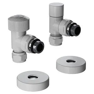 Комплект вентилей терморегулирующих угловых 15x1.0 x ½"н Royal Thermo Design Pro белый RATVXU11215WH Комплект вентилей терморегулирующих угловых 15x1.0 x ½"н Royal Thermo Design Pro белый RATVXU11215WH, 1