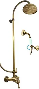 Душевая система со смесителем для душа Rav Slezak Labe бронза/белый L081.5/3SM Душевая система со смесителем для душа Rav Slezak Labe бронза/белый L081.5/3SM, 1