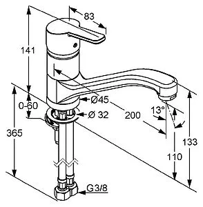 Смеситель для кухни Kludi Logo Neo хром 379130575 Смеситель для кухни Kludi Logo Neo хром 379130575, 2
