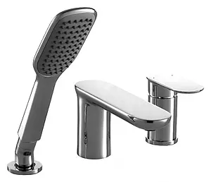 Смеситель на борт ванны на 3 отверстия Bravat Gina хром F565104C-2-RUS Смеситель на борт ванны на 3 отверстия Bravat Gina хром F565104C-2-RUS, 1