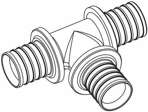 Тройник аксиальный редукционный 20мм x 16мм x 20мм Rehau Rautitan Platinum RX 13777301001