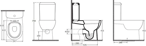 Бачок для унитаза ISVEA Absolute белый 10ABS1002SV