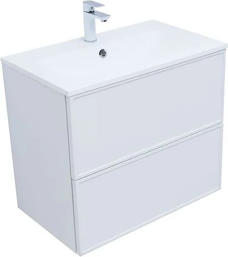 Тумба-умывальник Aquanet Арт 75 белый матовый 00313255+00318925