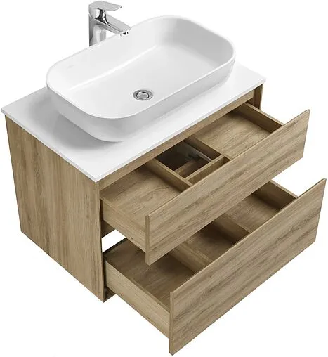 Тумба-умывальник подвесная Aquaton Либерти 75 дуб эльвезия 1A2795K3LY010