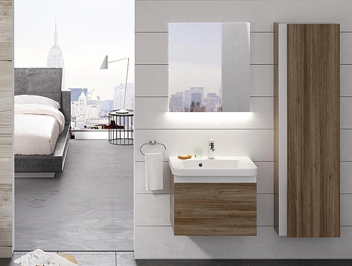 Шкаф-пенал подвесной Ravak SB 10° 45 тёмный орех X000000753