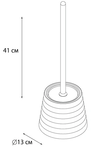Ёршик для унитаза Fixsen Glady зелёный FX-33-04