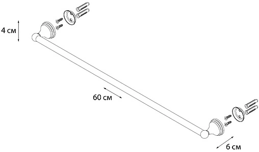 Полотенцедержатель Grampus Laguna хром GR-7801 Полотенцедержатель Grampus Laguna хром GR-7801