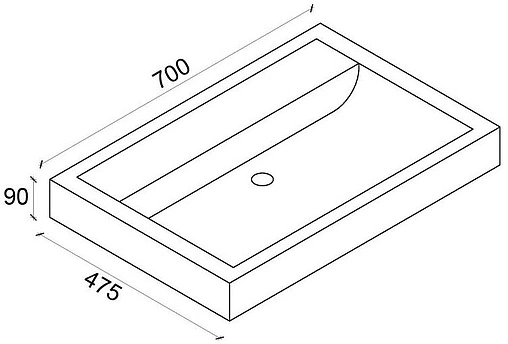 Раковина Dreja Q 70 белый 00191645 Раковина Dreja Q 70 белый 00191645