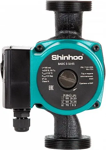 Насос циркуляционный Shinhoo BASIC S 32-8S 180 71211006 Насос циркуляционный Shinhoo BASIC S 32-8S 180 71211006