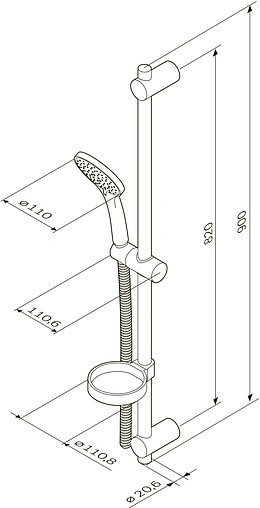 Душевая стойка Am.Pm Spirit хром F0170000