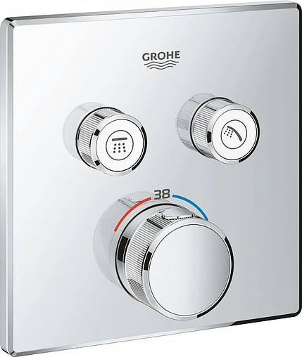 Термостат для 2 потребителей Grohe Grohtherm SmartControl хром 29124000