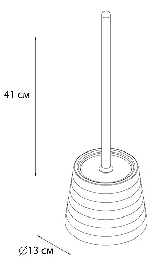Ёршик для унитаза Fixsen Glady белый FX-33-02