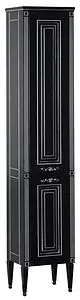 Шкаф-пенал напольный Aquanet Паола чёрный/серебро 181771 Шкаф-пенал напольный Aquanet Паола чёрный/серебро 181771, 1