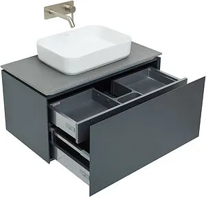 Тумба-умывальник подвесная Allen Brau Infinity 85 антрацит 1.21002.AM+, 5