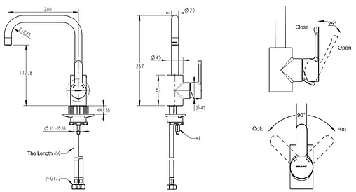 Смеситель для кухни Bravat Stream хром F73783C-1A