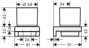 Стакан Hansgrohe AddStoris чёрный матовый 41749670 Стакан Hansgrohe AddStoris чёрный матовый 41749670, 2