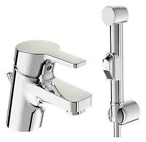 Смеситель для раковины с гигиеническим душем Vidima Form хром BA062AA, 1