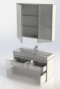 Тумба-умывальник подвесная Aquanet Йорк 100 белый 00202091+ Тумба-умывальник подвесная Aquanet Йорк 100 белый 00202091+, 5