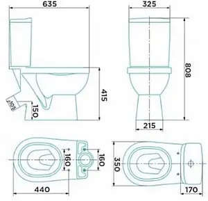 Унитаз-компакт SMARTsant Лайф белый VT1601W Унитаз-компакт SMARTsant Лайф белый VT1601W, 2