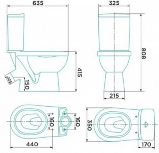 Унитаз-компакт SMARTsant Лайф белый VT1601W