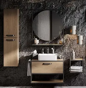 Тумба-умывальник подвесная Aquaton Лофт Фабрик 80 дуб кантри 1A2424K4LTDY0, 5