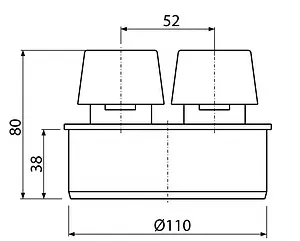 Клапан вакуумный (аэратор) D=110мм AlcaPlast APH110, 2