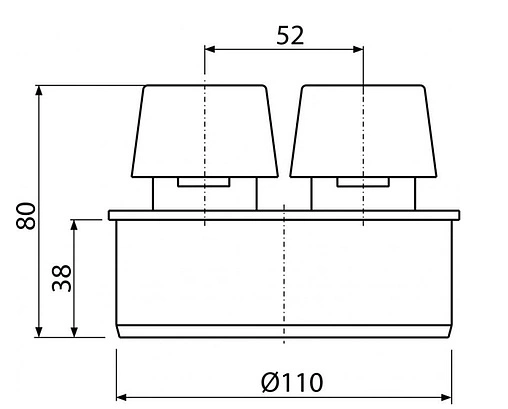 Клапан вакуумный (аэратор) D=110мм AlcaPlast APH110