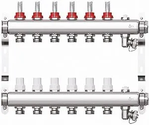 Группа коллекторная с расходомерами 6 отводов 1"в/в x ¾"ек STI CM06F Группа коллекторная с расходомерами 6 отводов 1"в/в x ¾"ек STI CM06F, 1