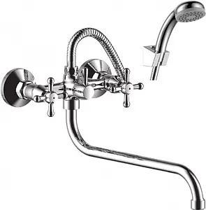 Смеситель для ванны с длинным изливом Rossinka хром Y02-82 Смеситель для ванны с длинным изливом Rossinka хром Y02-82, 1