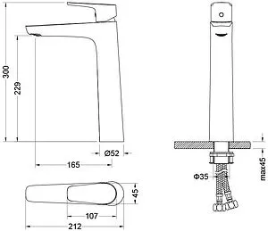 Смеситель для раковины Aquatek Бетта хром AQ1104CR, 2