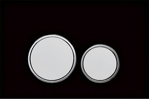 Клавиша смыва для унитаза Aquatek Slim KDI-0000029 кнопки/хром глянцевый, панель/стекло белый