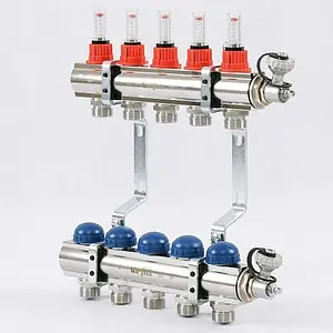 Группа коллекторная с расходомерами 5 отводов 1&quot;в/в x ¾&quot;ек Uni-fitt 440E4305, 2