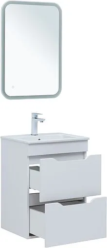 Тумба-умывальник Aquanet Практика 50 белый матовый 00330455+44050