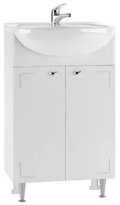 Тумба-умывальник напольная Айсберг Классик 55 белый DA1018T+Вн МуБ03, 1