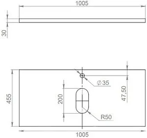 Консоль подвесная Uperwood UPD Tanos 100 бук светлый 291020557+ Консоль подвесная Uperwood UPD Tanos 100 бук светлый 291020557+, 2