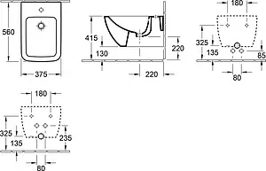 Биде подвесное Villeroy&Boch Venticello белый 44110001, 2