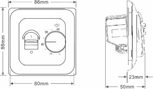 Терморегулятор HeatUp белый RTC 70.16