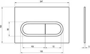 Клавиша смыва для унитаза Ravak Chrome X01797 кнопки/черный матовый, рамка/хром глянцевый Клавиша смыва для унитаза Ravak Chrome X01797 кнопки/черный матовый, рамка/хром глянцевый, 2