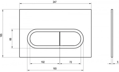 Клавиша смыва для унитаза Ravak Chrome X01797 кнопки/черный матовый, рамка/хром глянцевый