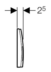 Клавиша смыва для унитаза Geberit Delta 50 115.135.46.1 хром матовый, 3