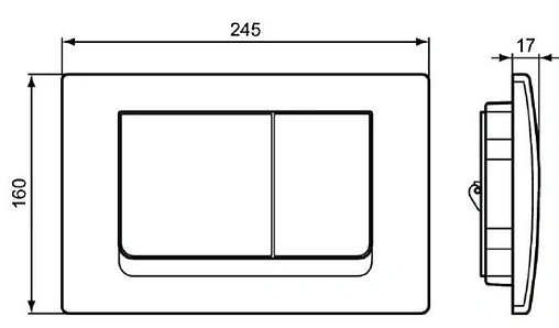Клавиша смыва для унитаза Ideal Standard Solea M1 R0108AA хром глянцевый