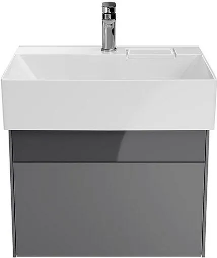 Тумба-умывальник подвесная Kerama Marazzi Logica 60 стальной серый LOG.60.2\ST+LO.wb.60.1