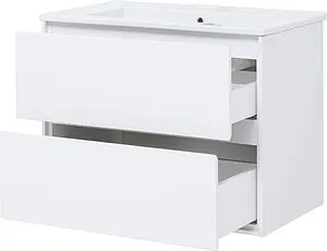 Тумба-умывальник подвесная Aquanet Милан 85 белый глянец 00339967+00249690, 4