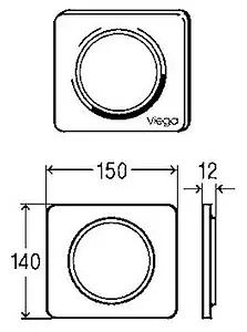 Клавиша смыва для писсуара Viega Visign for Style 13 8333.2 654771 альпийский белый, 2