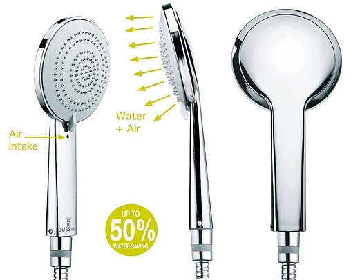 Лейка ручного душа Bossini Mixa/3 Fitair 110 хром B00169.030