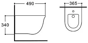 Биде подвесное Aquatek Классик белый AQ1161-00, 2