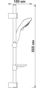 Душевая стойка Wasserkraft хром A004, 2