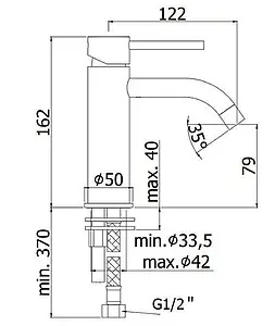 Смеситель для раковины Paffoni Light чёрный матовый LIG071NO, 2