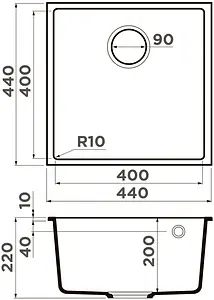 Мойка кухонная Omoikiri Bosen 44-U-GR leningrad grey 4997010, 2
