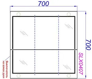Шкаф-зеркало Aqwella Simplex 70 белый SLX0407 Шкаф-зеркало Aqwella Simplex 70 белый SLX0407, 2